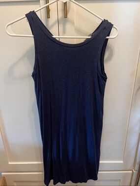 LOFT Women's Navy Sleeveless Tank Dress